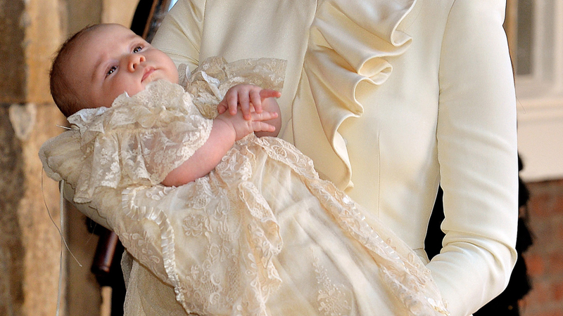 Illustration for article titled Duchess Kate and Prince George Get All Dressed Up (Emphasis on Dress)